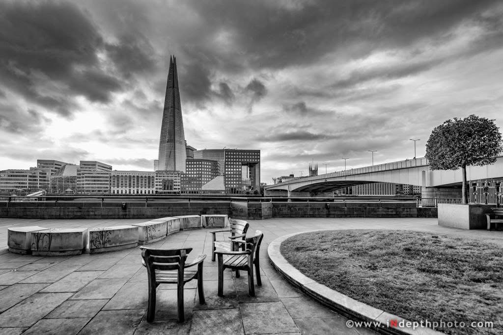 The Shard in black and white