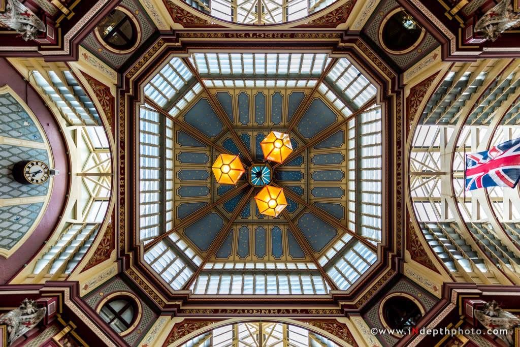 Decorative glass ceiling interior